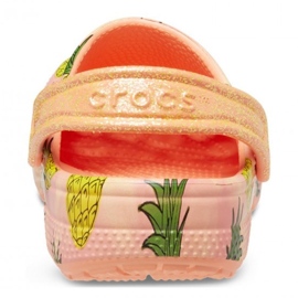 Zuecos infantiles Crocs Classic Party Kids naranja 207826 83E 3