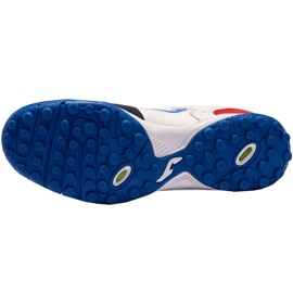 Zapatillas de fútbol Joma Top Flex 2216 Turf blanco y rojo 3