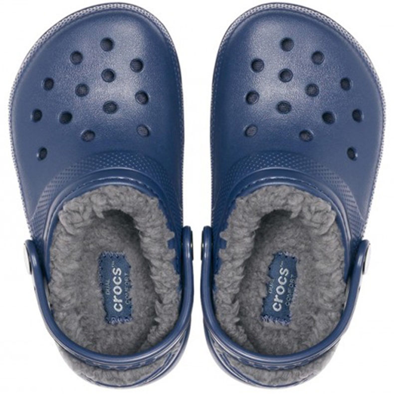 Zuecos para niños Crocs Lined Clog, azul marino 207009 459 2