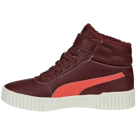 Zapatos para niños Puma Carina 2.0 Mid Wtr Jr burdeos 387380 02 rojo 3