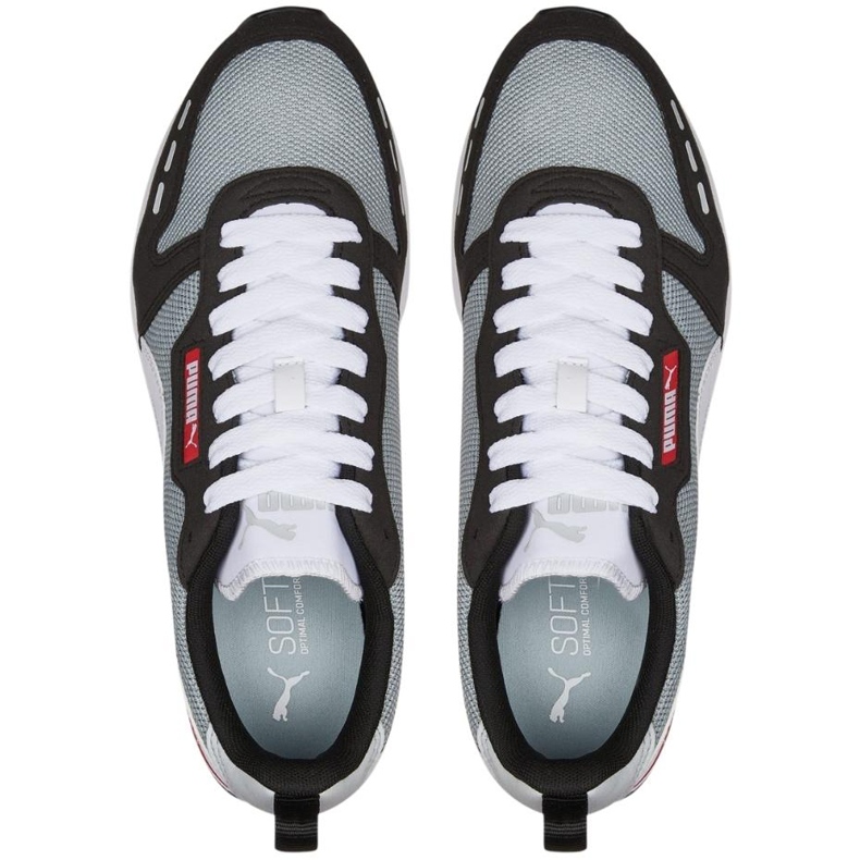 Zapatillas de hombre Puma R78 negro y gris 373117 66 blanco 2
