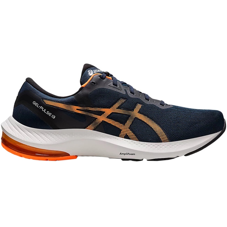 Zapatillas de running Asics Gel Pulse 13 para hombre, azul marino y naranja 1011B175 403 1