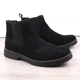 Botas Chelsea de piel ante para hombre, sin cordones negras Filippo MBT5003 negro 1 Botas Chelsea de piel ante para hombre, sin cordones negras Filippo MBT5003 negro 1