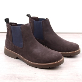 Botas Chelsea de piel ante para hombre, sin cordones marrón Filippo MBT5003 3
