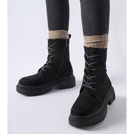 Zapatillas negras con suela Riel masiva. negro 1