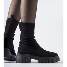 Botas sin cordones Montefusco de ante ecológico negras negro 2