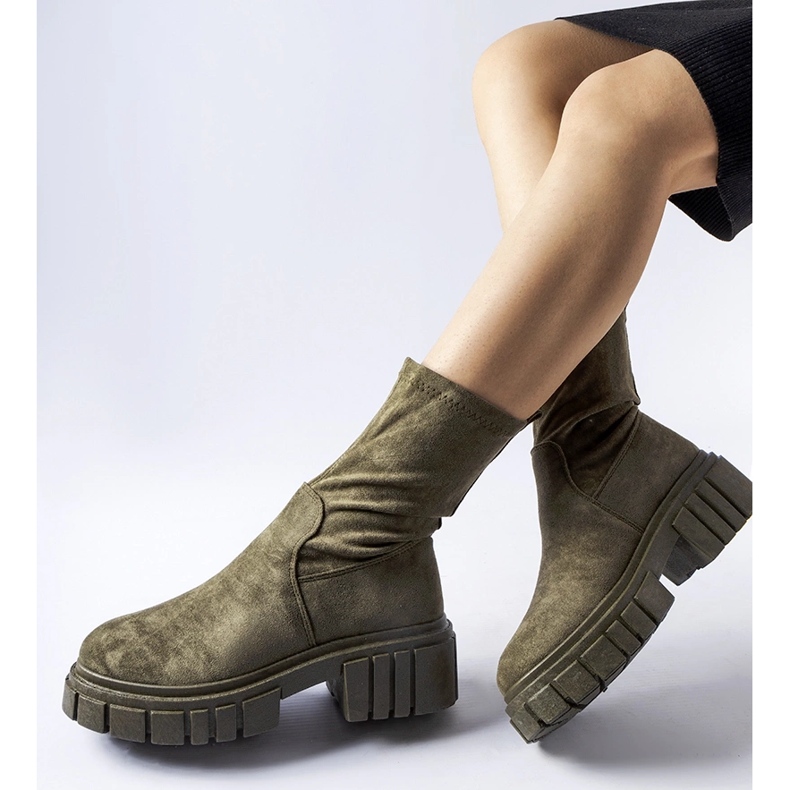 Botín slip-on Montefusco ante ecológico verde 1