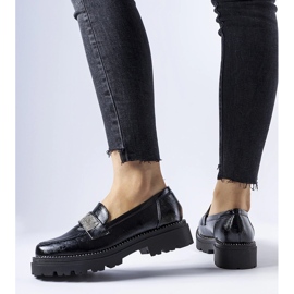 Mocasines Fecteau de charol negro 1