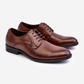 Zapatos de piel Harene de hombre de color marrón 1