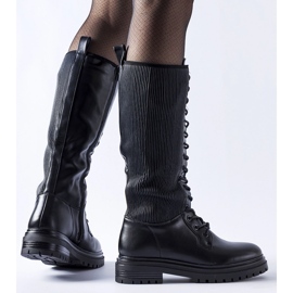 Botas negras con aplicación Windham elástica. negro 2