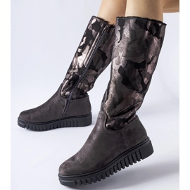 Botas de camuflaje grises con aislamiento y ante ecológico Piazzolla 1