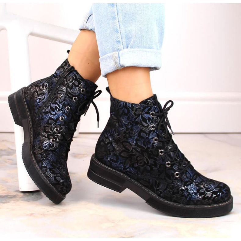 Botas cómodas de piel con aislamiento Rieker W RKR637 multicolor 1