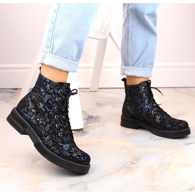 Botas cómodas de piel con aislamiento Rieker W RKR637 multicolor 2