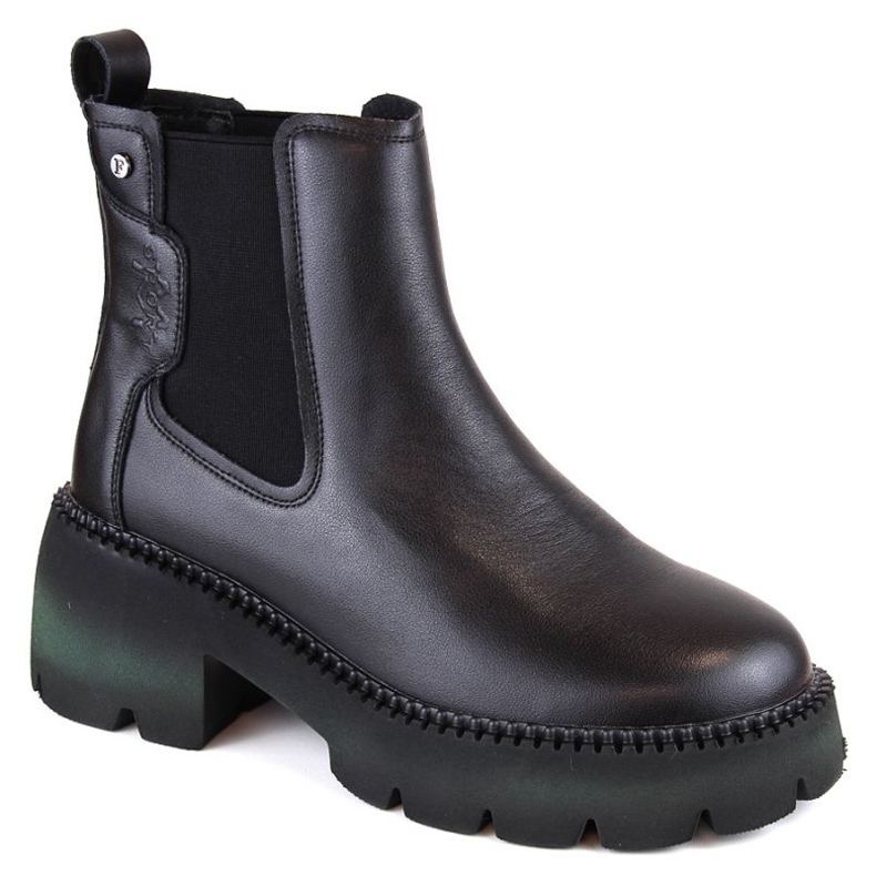 Filippo W PAW484 botines Chelsea con aislamiento de cuero negro 1