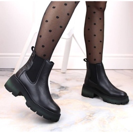 Filippo W PAW484 botines Chelsea con aislamiento de cuero negro 3