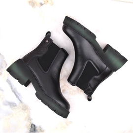 Filippo W PAW484 botines Chelsea con aislamiento de cuero negro 7