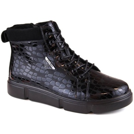 Filippo W PAW493 Botas con plataforma de piel con aislamiento, negro 1