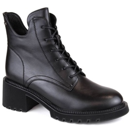 Filippo W PAW489 botines aislantes con cordones y cremallera, negro 1