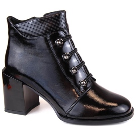 Filippo W PAW490 botines aislantes de charol negro 1