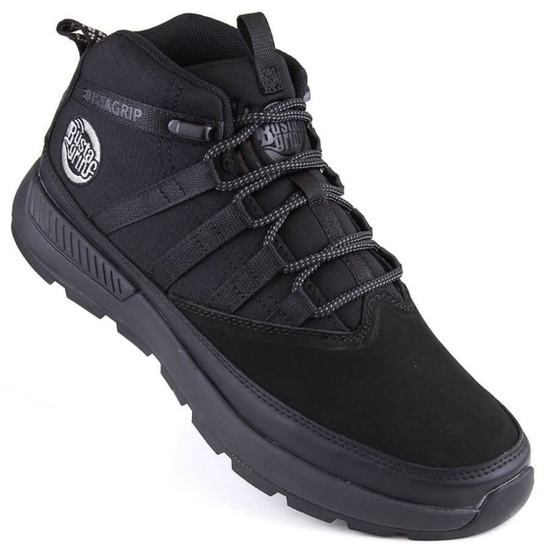 Botines Bustagrip M MRM9A de piel, negro 1