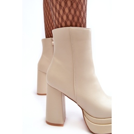 Sweet Shoes Botines de Mujer con Tacón Alto y Plataforma, Beige Claro Sandstra 2