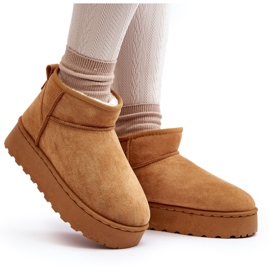 Botas de nieve con plataforma para mujer aisladas con pelo Camel Xamella marrón 4 Botas de nieve con plataforma para mujer aisladas con pelo Camel Xamella marrón 4