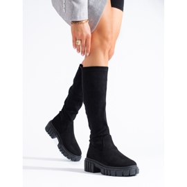 Botas sin cordones Shelovet de ante negro 2