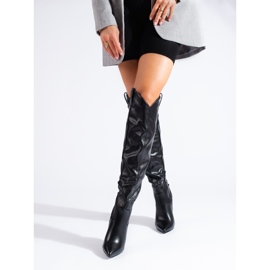 Botas de mujer Shelovet de tacón en color negro 4