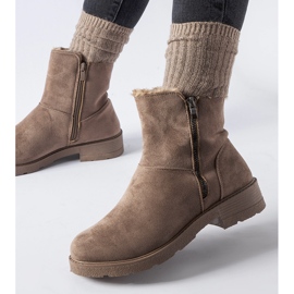 Botines marrones con aislamiento y cremallera de Salona marrón 1