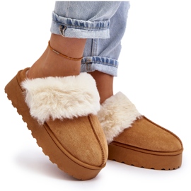 Botas de nieve para mujer con plataforma Phiniopis camel marrón 9