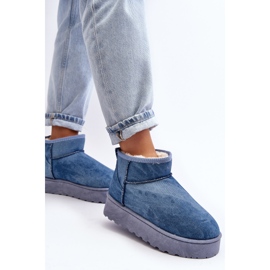 Botas de nieve de mujer Margella azul con plataforma con purpurina 4