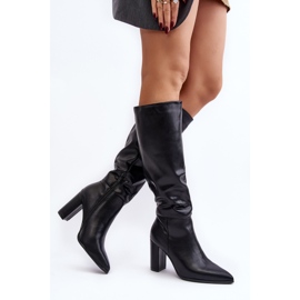 Botas hasta la rodilla de mujer con tacón alto negro Fiminna 5
