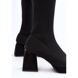 Botas por encima de la rodilla para mujer con plataforma y tacón alto, Manaliis negro 8