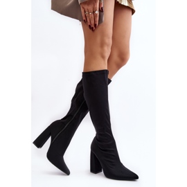 Botas de tacón alto por encima de la rodilla para mujer Negro Fatuma 3