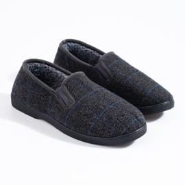 Cómodas zapatillas de hombre de Shelovet gris 3