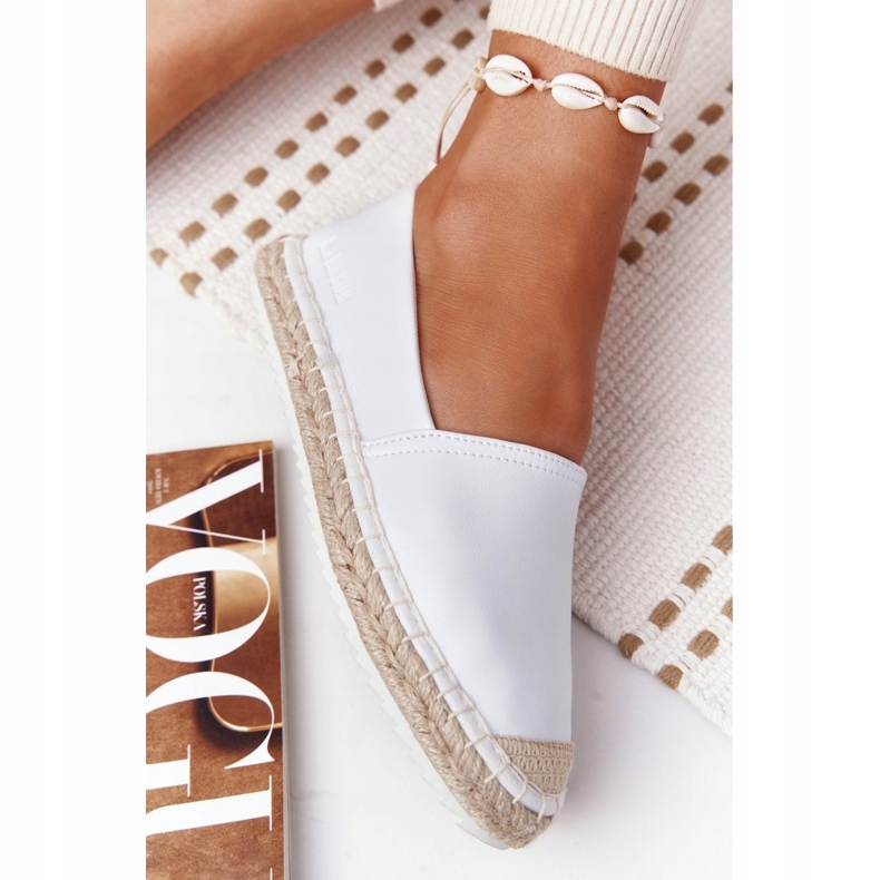 Alpargatas De Piel Con Suela Trenzada Big Star HH274506 Blanco 2