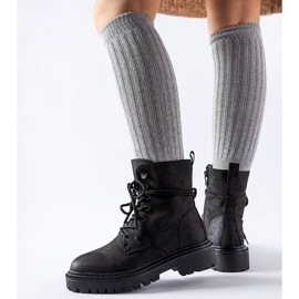 Botas planas negras con protector Brattle negro 2