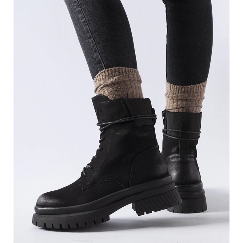 Botas Vadnais negras con puntera desgastada negro 1 Botas Vadnais negras con puntera desgastada negro 1