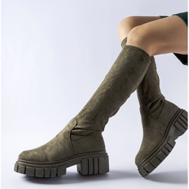 Botas largas de ante verdes de Donnino 1
