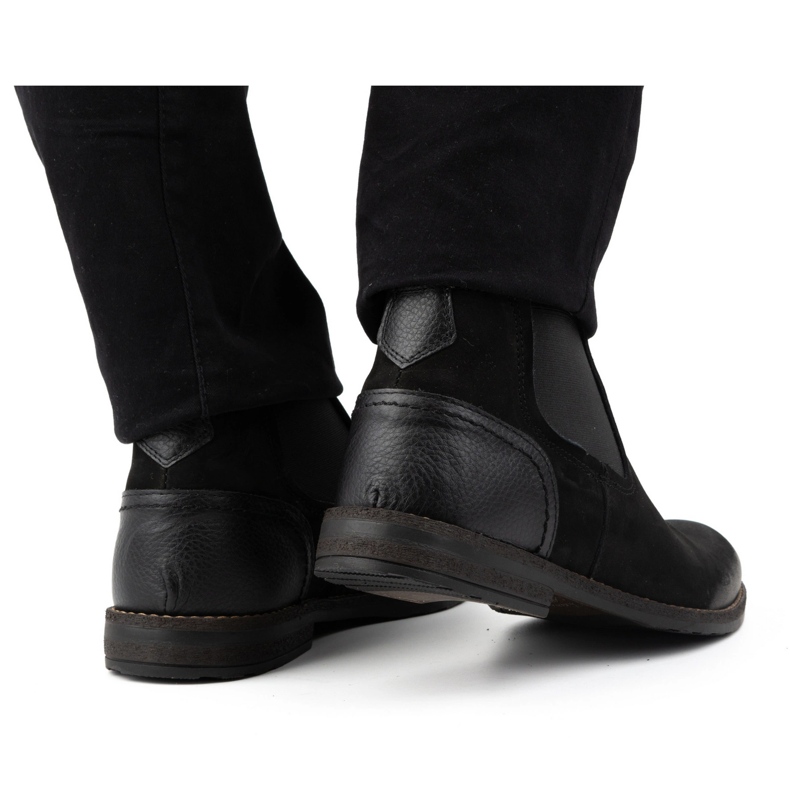 Olivier Botas sin cordones con aislamiento para hombre cuero 925MA negro 1