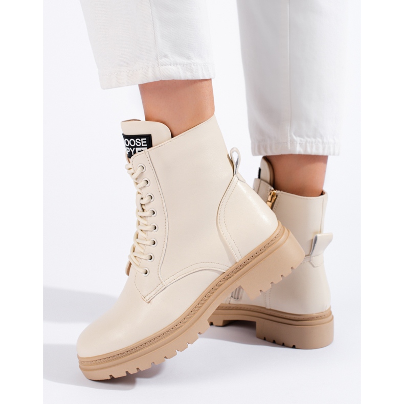 W. Potocki Pantalón obrero de mujer beige de Potocki 2 W. Potocki Pantalón obrero de mujer beige de Potocki 2