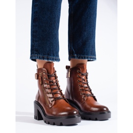 W. Potocki Botines de tacón para mujer marrones de Potocki marrón 1 W. Potocki Botines de tacón para mujer marrones de Potocki marrón 1