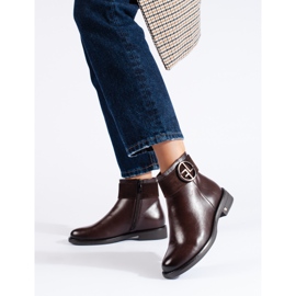 W. Potocki Botas bajas marrones con tacón plano de Potocki marrón 1