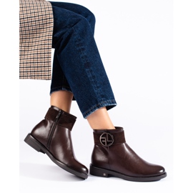 W. Potocki Botas bajas marrones con tacón plano de Potocki marrón 3