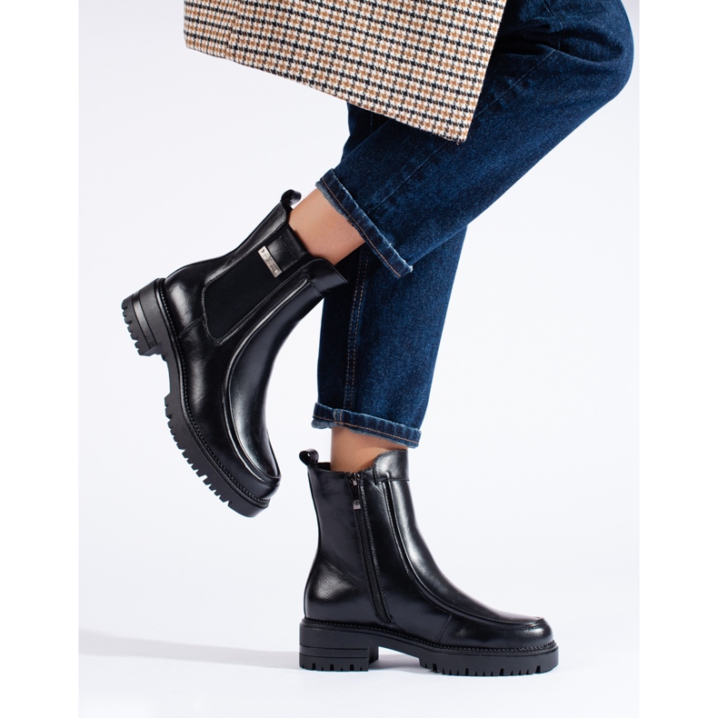 W. Potocki Botas Chelsea de mujer Potocki negras negro 2