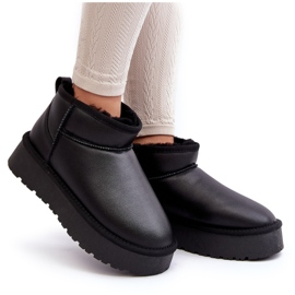 Botas de Nieve Mujer Piel Plataforma Negro Loreley 5