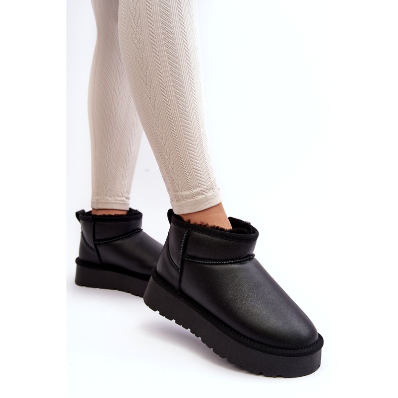 Botas de Nieve Mujer Piel Plataforma Negro Loreley 1