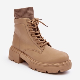 Botas De Mujer Con Calcetines Beige Rivella 2