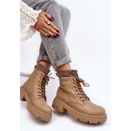 Botas De Mujer Con Calcetines Beige Rivella 8