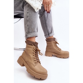 Botas De Mujer Con Calcetines Beige Rivella 9